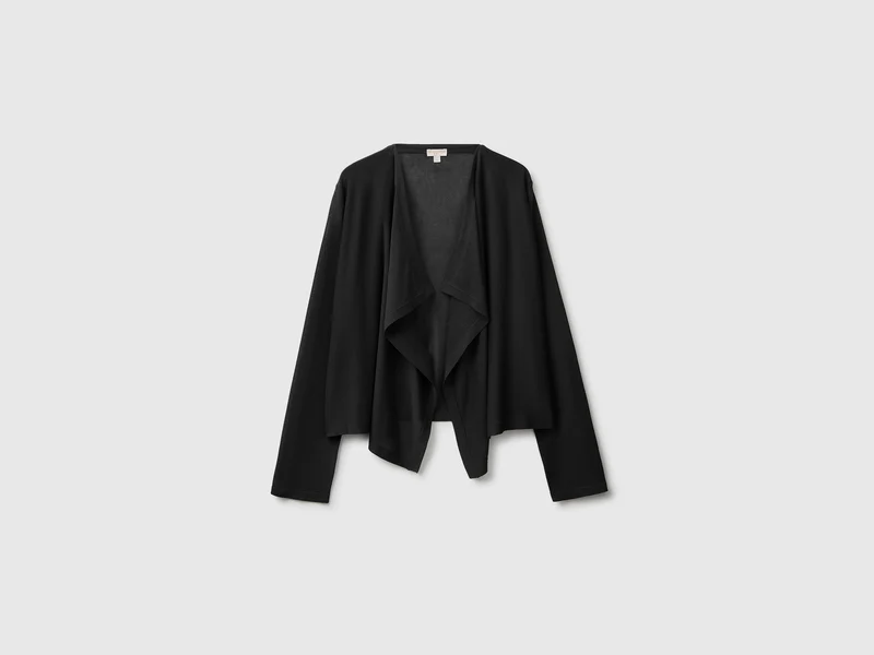 Drapierter Cardigan aus Bambus-Viskose-Mischgewebe