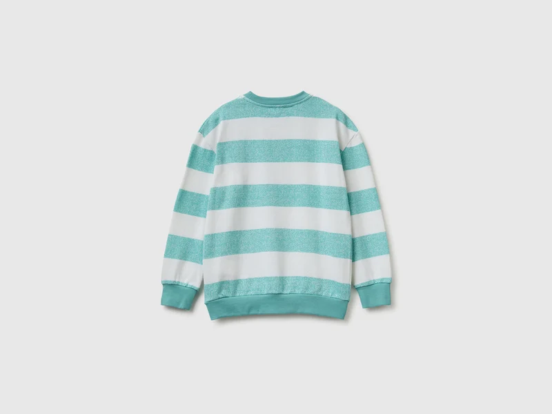 Übergroßes gestreiftes Sweatshirt