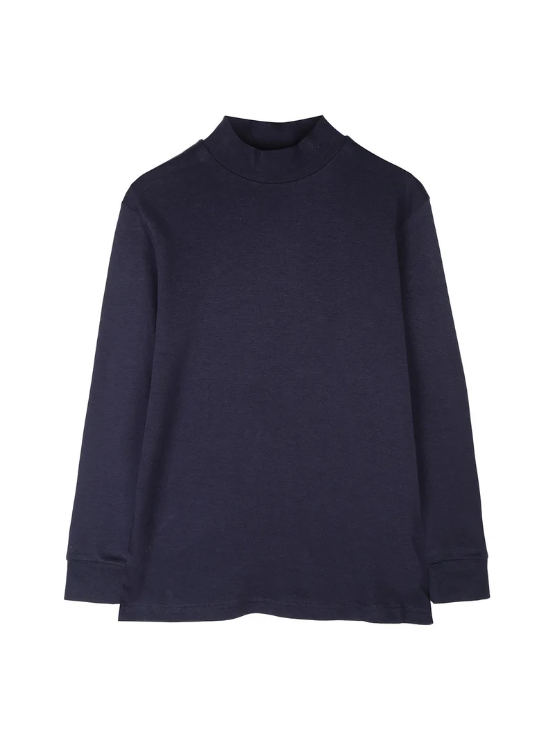 Maglia a lupetto da bambini a maniche lunghe - blu scuro