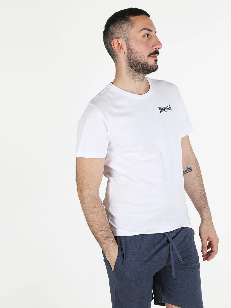 T-shirt da uomo in cotone con logo - bianco