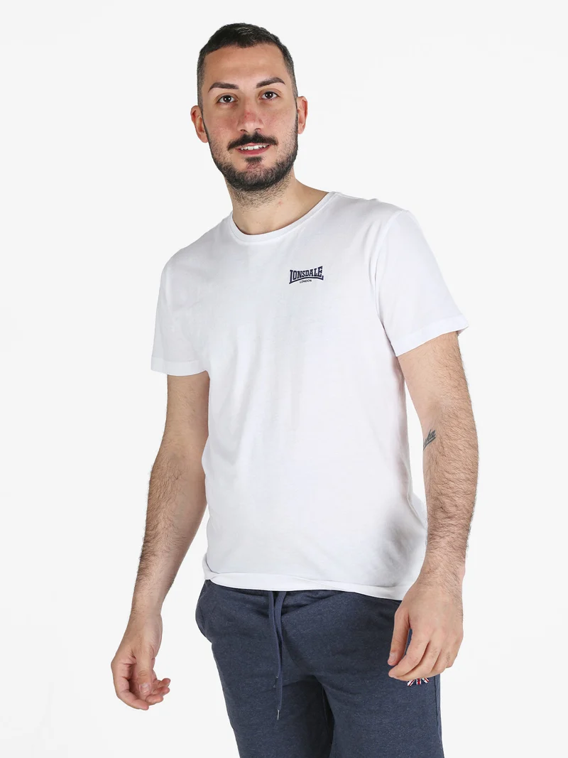T-shirt da uomo in cotone con logo - bianco