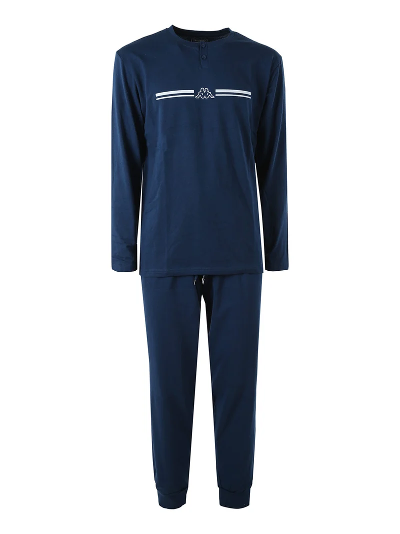 Pigiama lungo da uomo in cotone - jeans