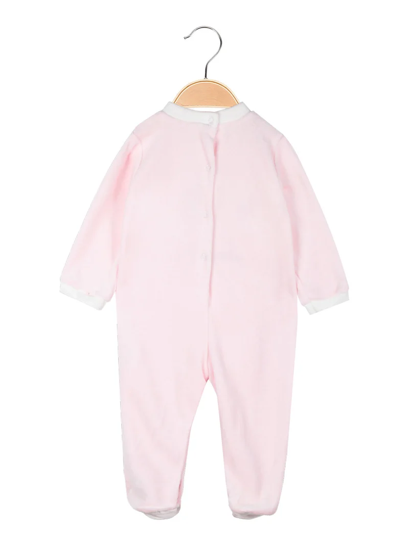 Tutina da neonata in ciniglia - rosa