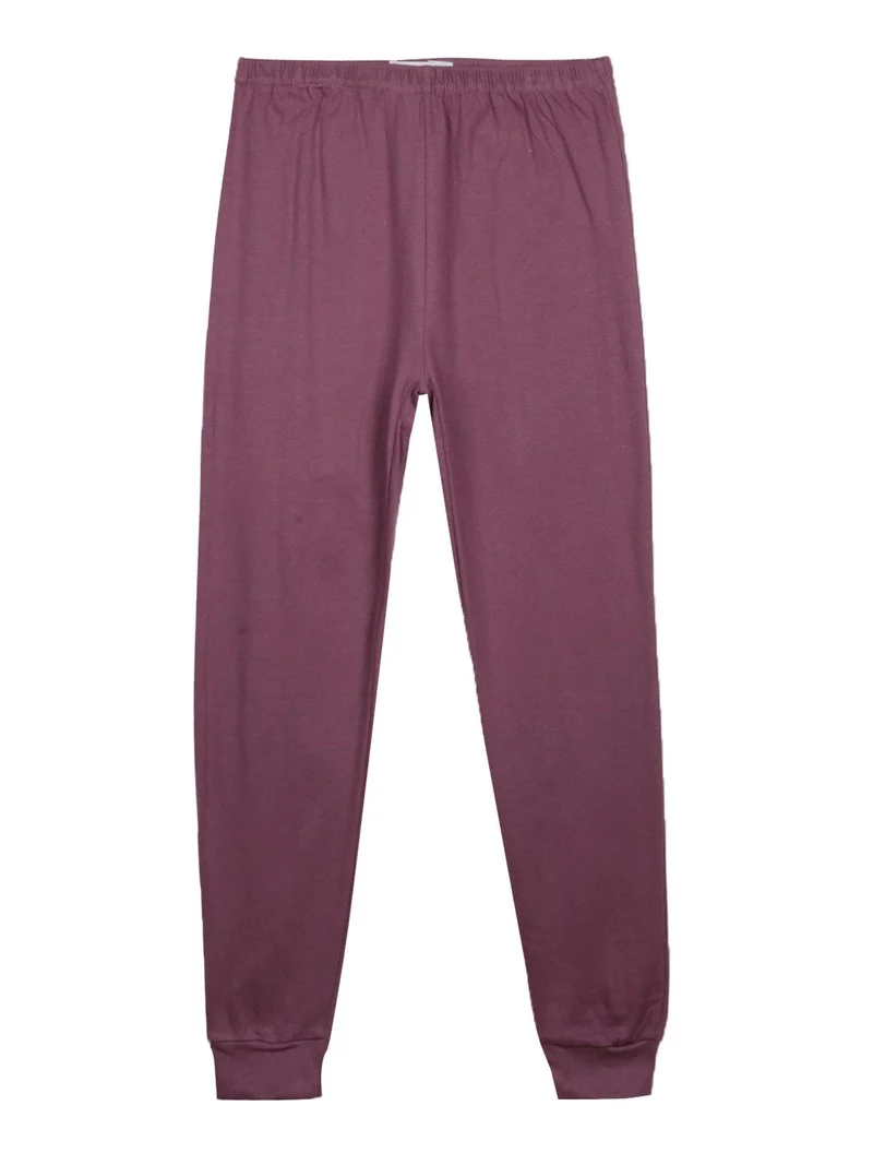 Pigiama lungo bambina in cotone - grigio