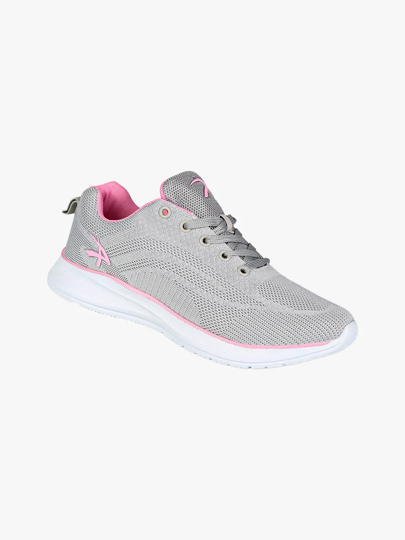 Sneakers donna sportive in maglia - grigio