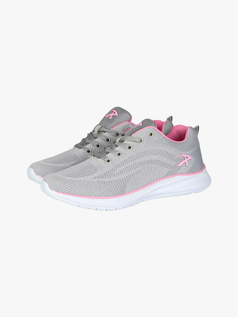 Sneakers donna sportive in maglia - grigio