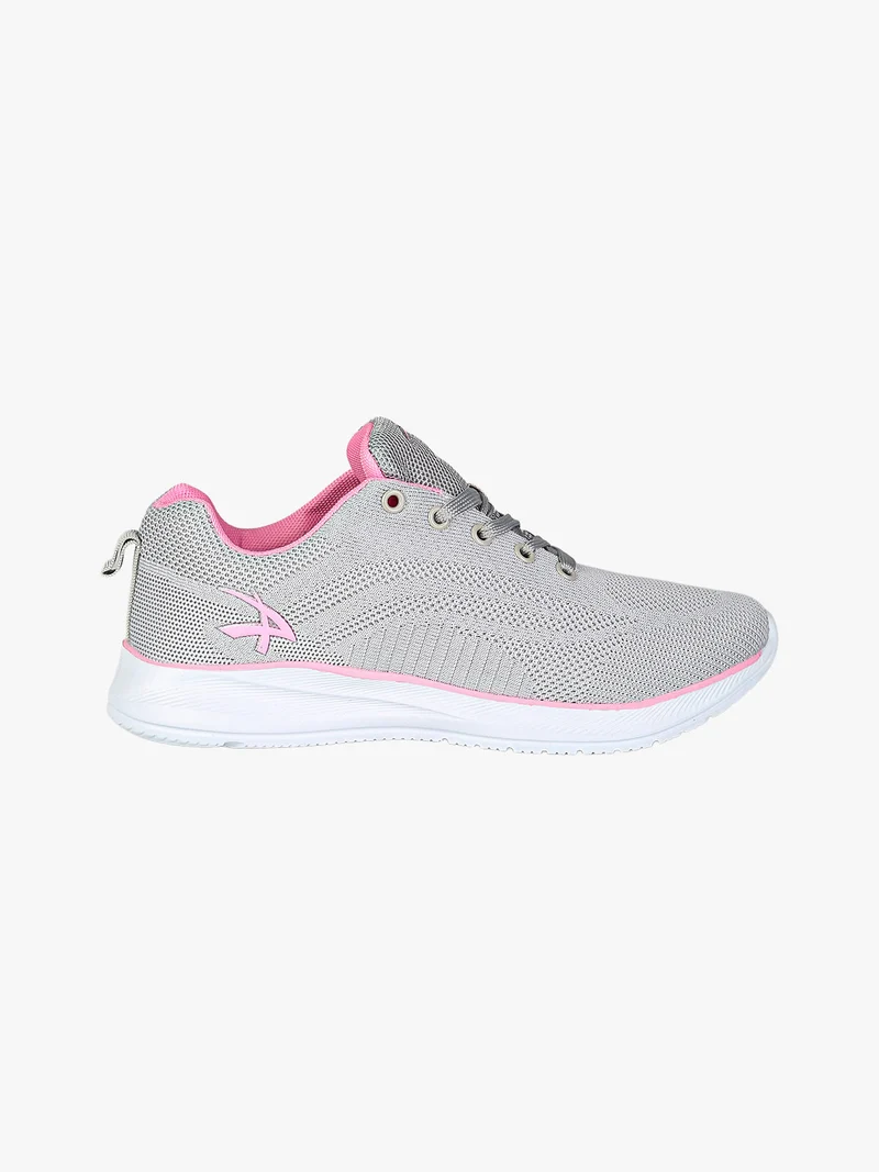Sneakers donna sportive in maglia - grigio
