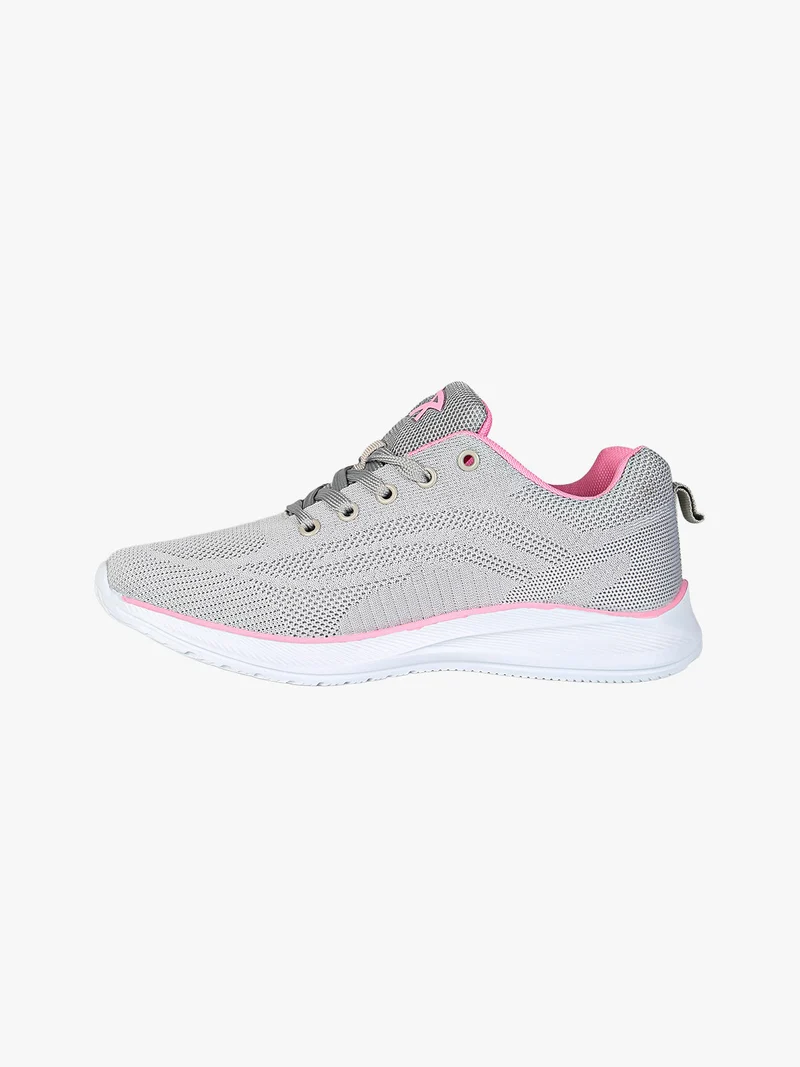 Sneakers donna sportive in maglia - grigio