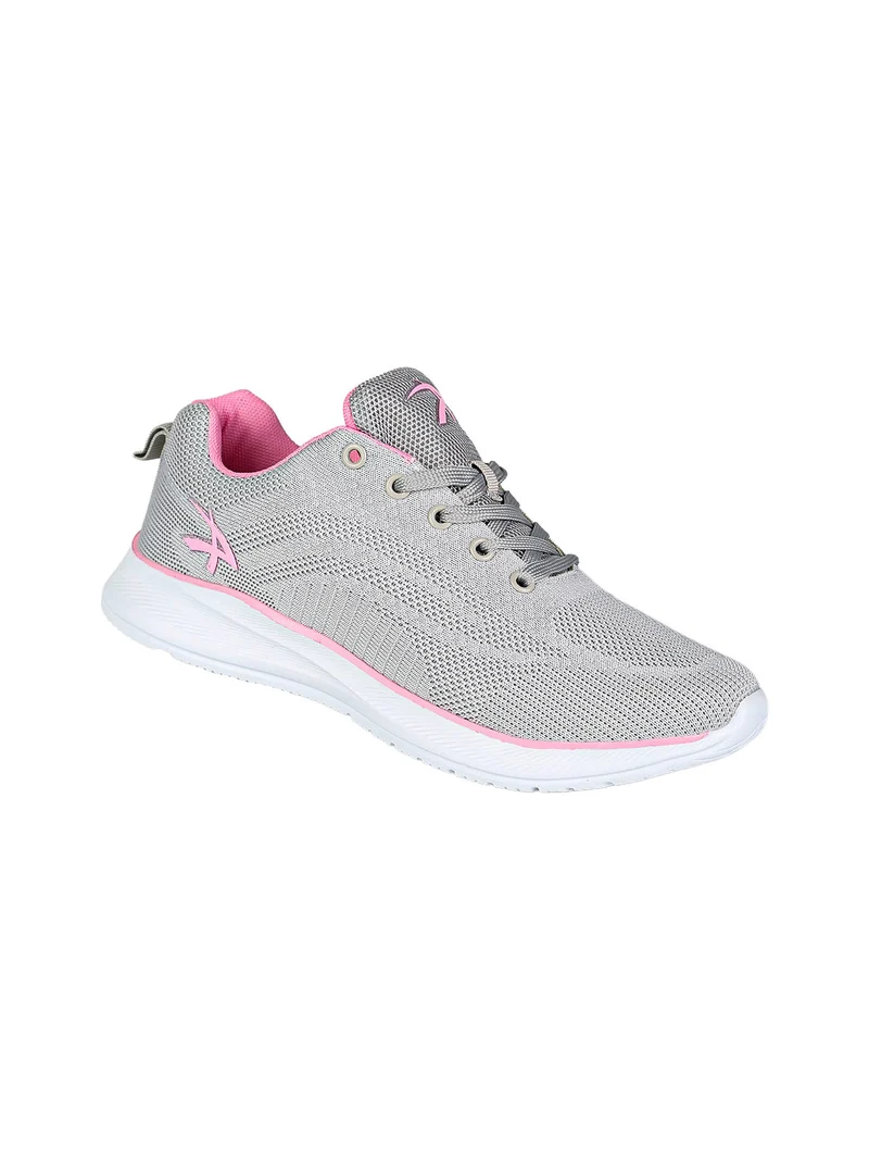 Sneakers donna sportive in maglia - grigio