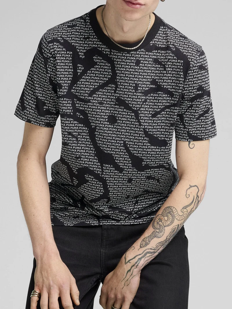 ESS LOGO LAB AOP T-shirt da uomo - nero