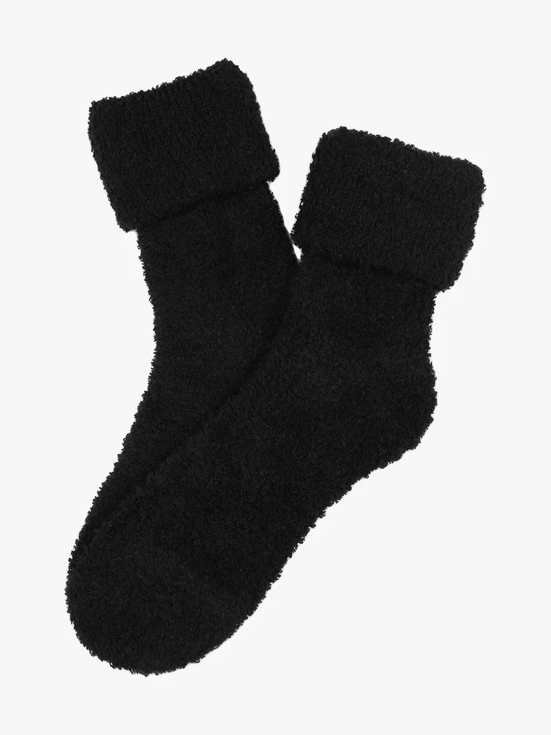 Calze antiscivolo morbide da donna - nero