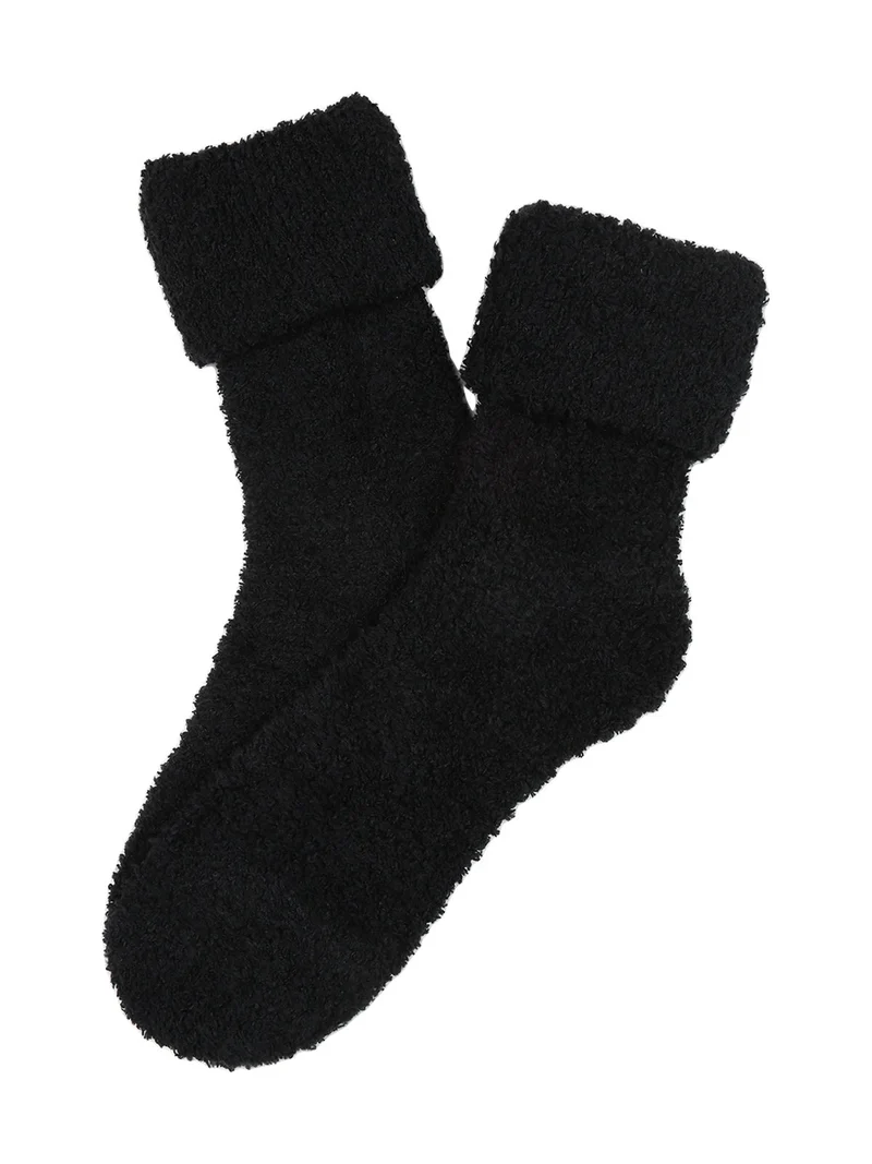 Calze antiscivolo morbide da donna - nero