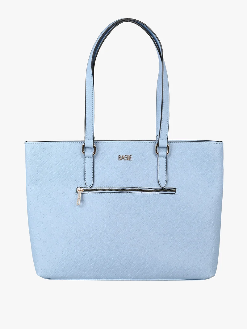 Borsa donna modello tote - azzurro