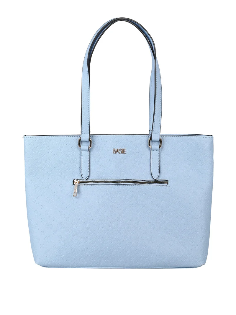 Borsa donna modello tote - azzurro