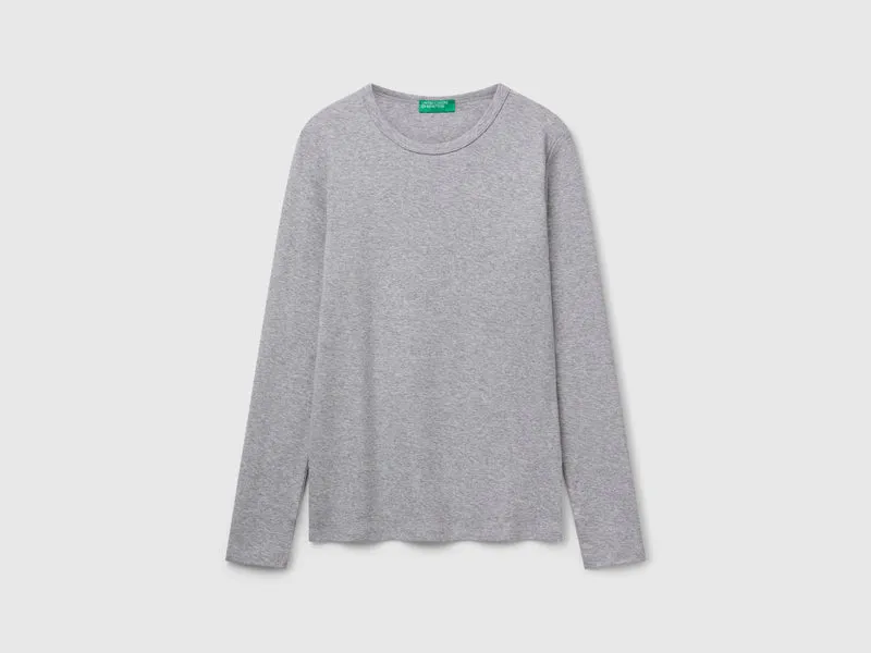Langarm-T-Shirt aus 100 % Baumwolle