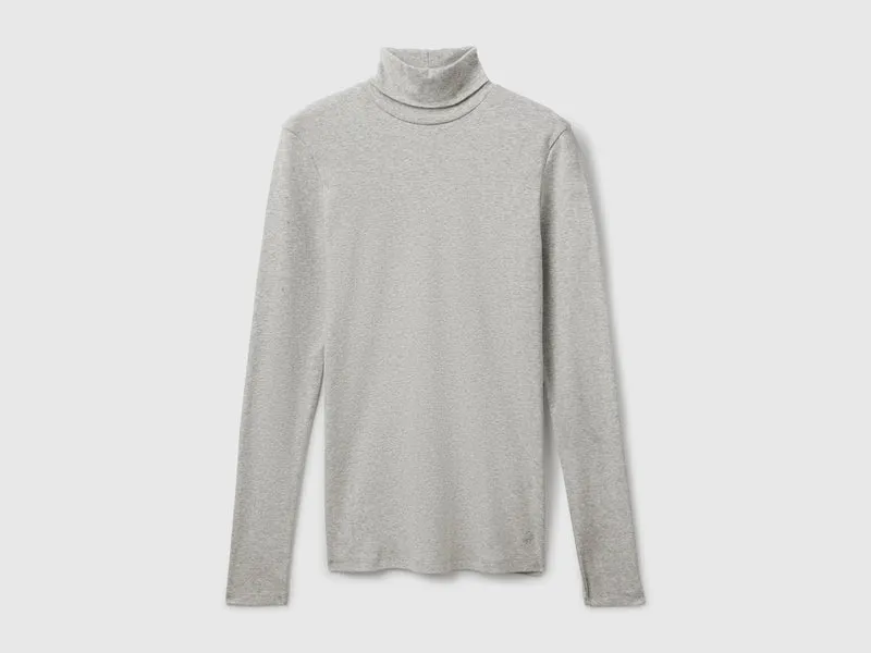 Langarm-T-Shirt mit hohem Halsausschnitt