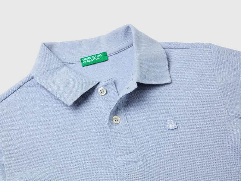 Langärmliges Poloshirt aus Baumwolle