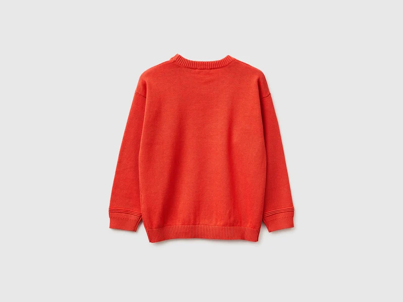 Pullover aus Bio-Baumwolle mit Rundhalsausschnitt