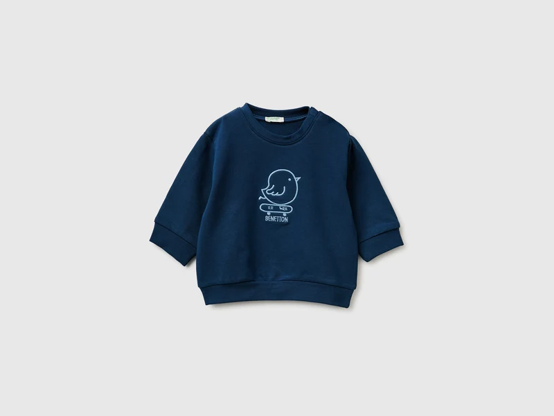 Sweatshirt mit Tieraufnäher