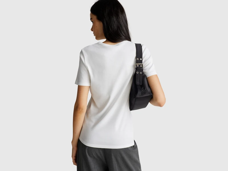 Kurzärmeliges T-Shirt mit Glitzerlogo