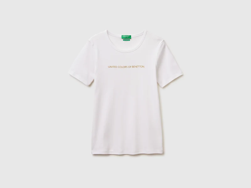 Kurzärmeliges T-Shirt mit Glitzerlogo