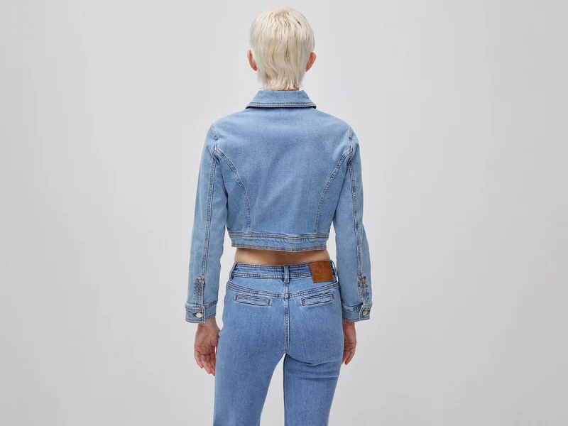 Jeansjacke mit Reißverschluss