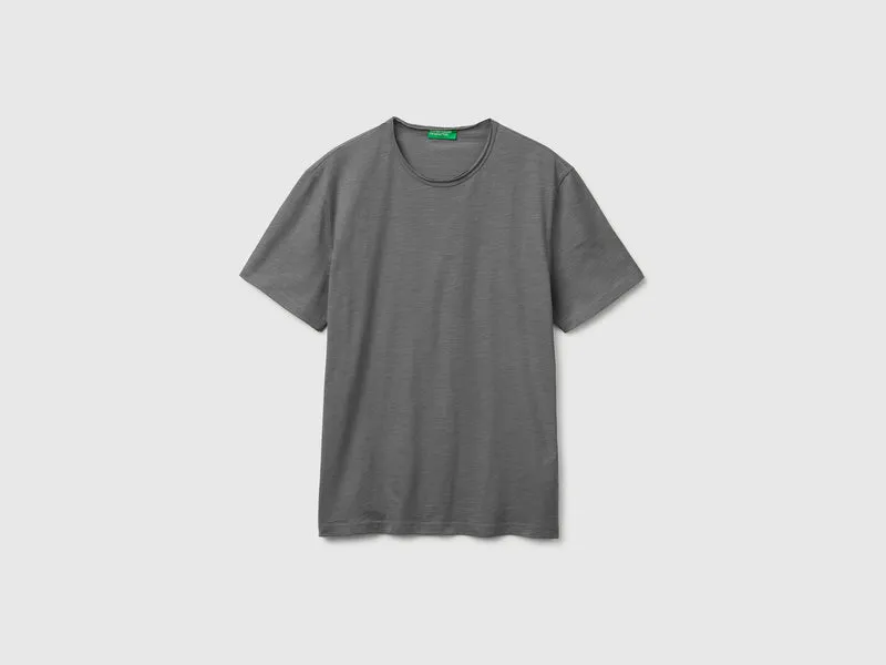 T-Shirt aus geflammter Baumwolle