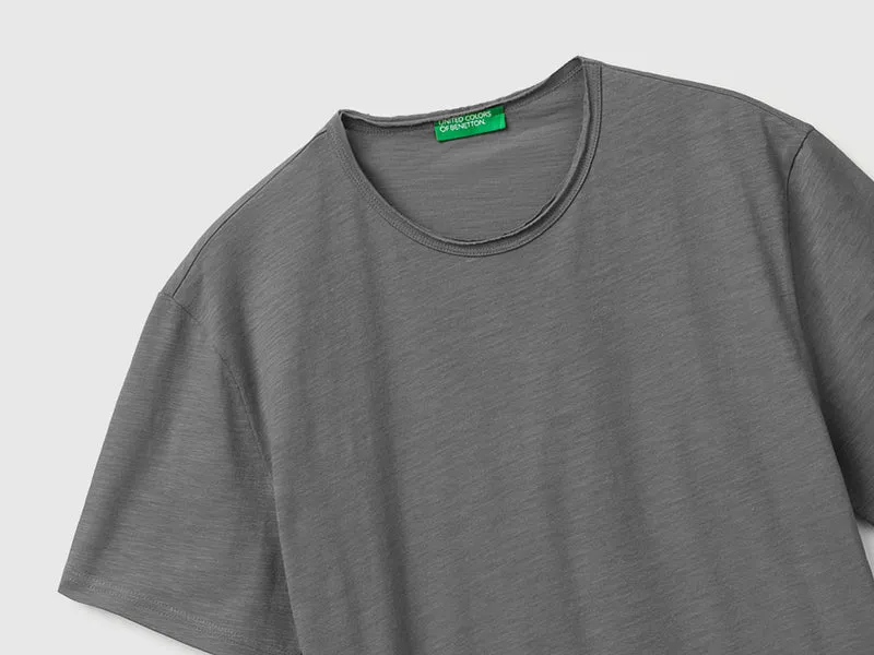 T-Shirt aus geflammter Baumwolle