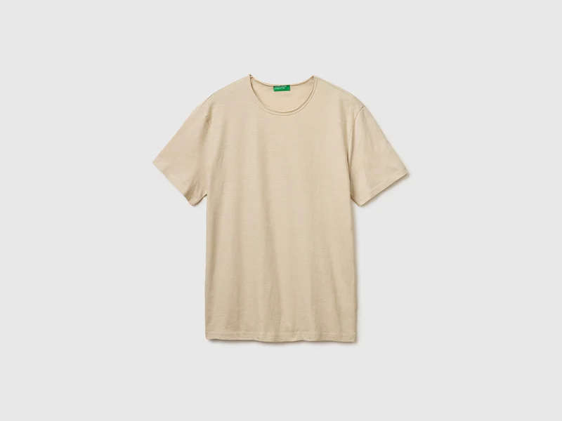 T-Shirt aus geflammter Baumwolle