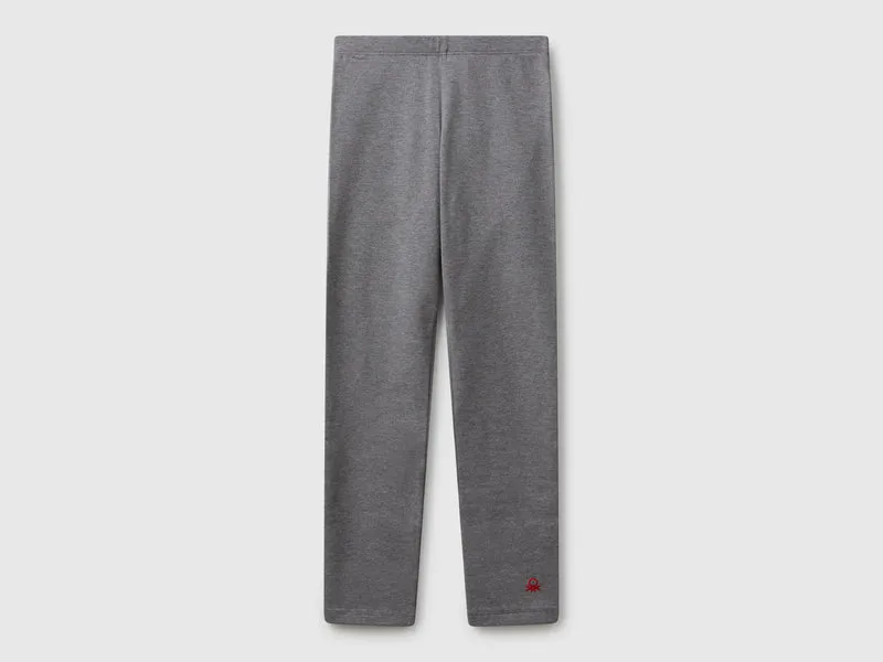 Leggings aus elastischer Baumwolle mit Logo