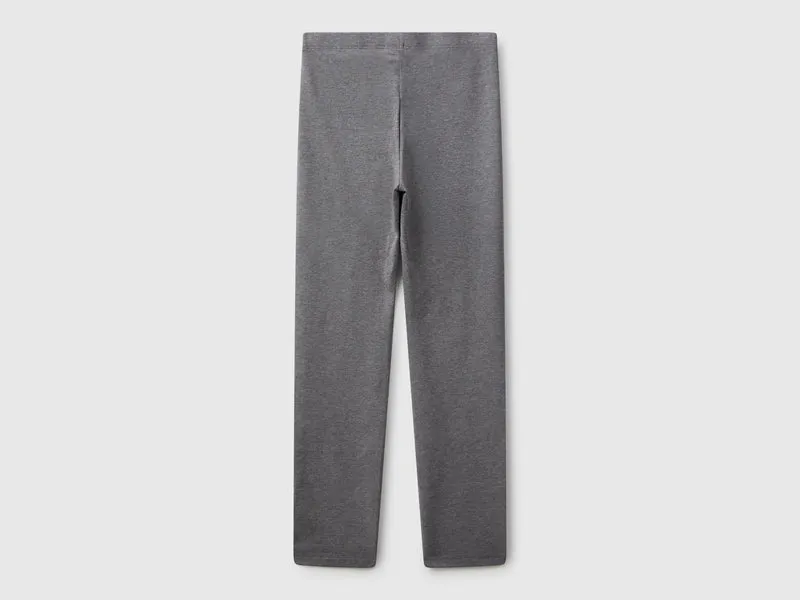 Leggings aus elastischer Baumwolle mit Logo