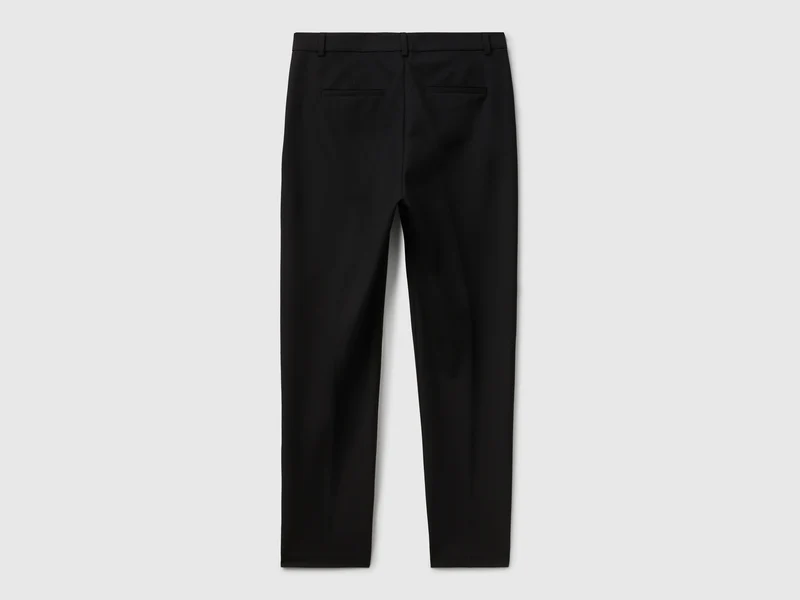 Hose mit geradem Bein aus einer Stretch-Viskose-Mischung