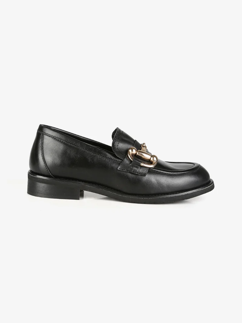 Mocassini in pelle donna - nero