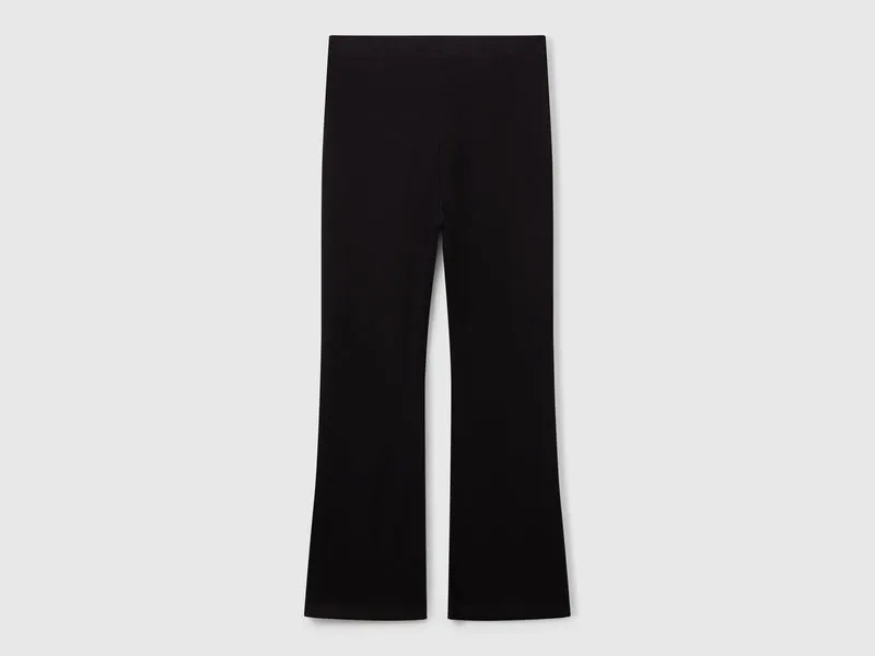 Leggings aus weicher Baumwolle mit ausgestelltem Bein