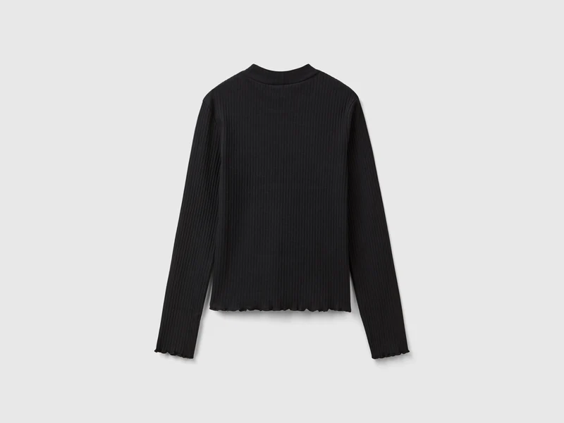 Schmal geschnittenes Stretch-Baumwoll-T-Shirt