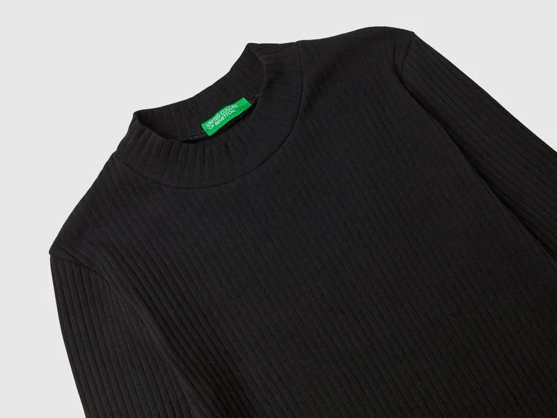 Schmal geschnittenes Stretch-Baumwoll-T-Shirt