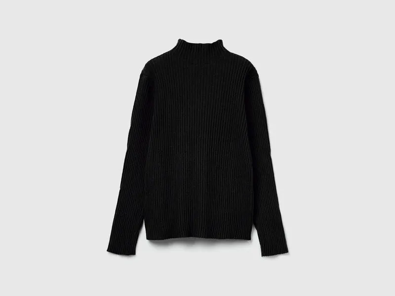 Gerippter Rollkragenpullover