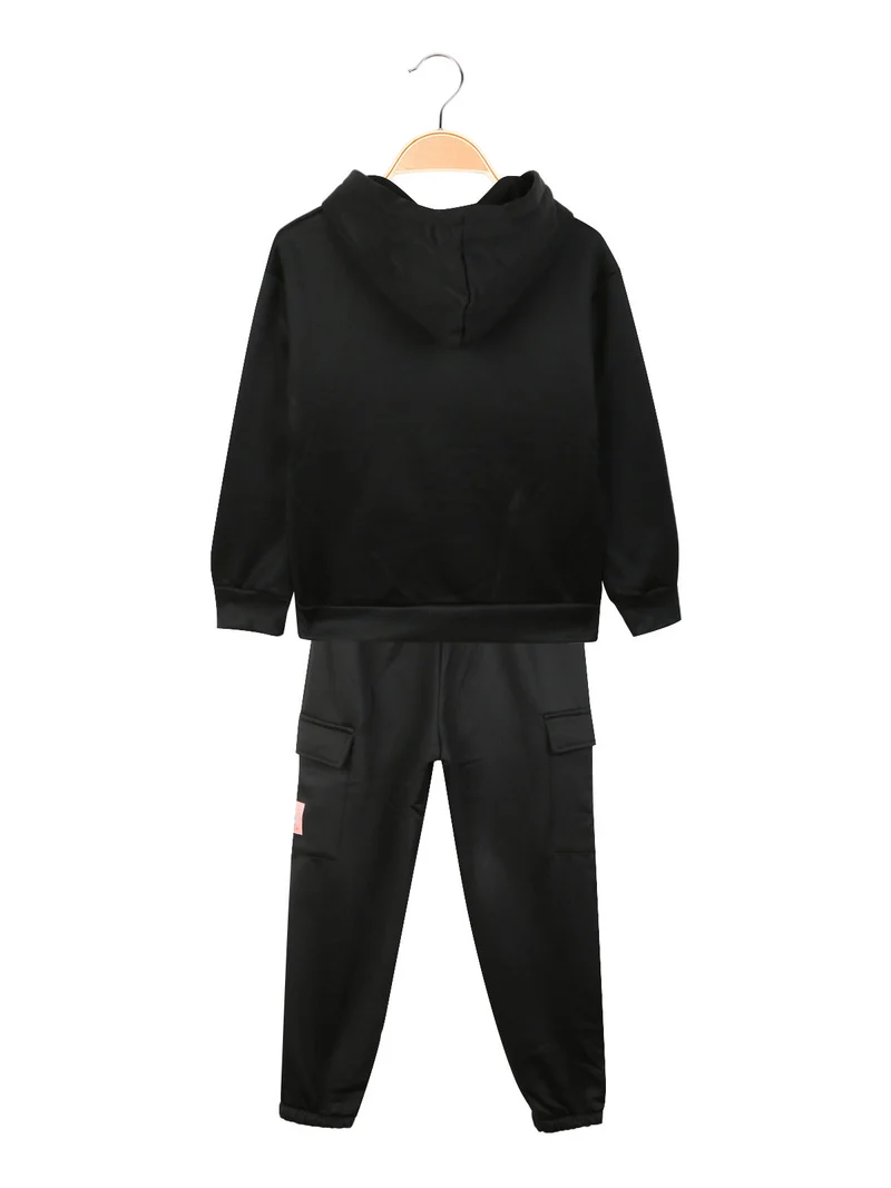 Completo tuta sportiva da bambina - nero