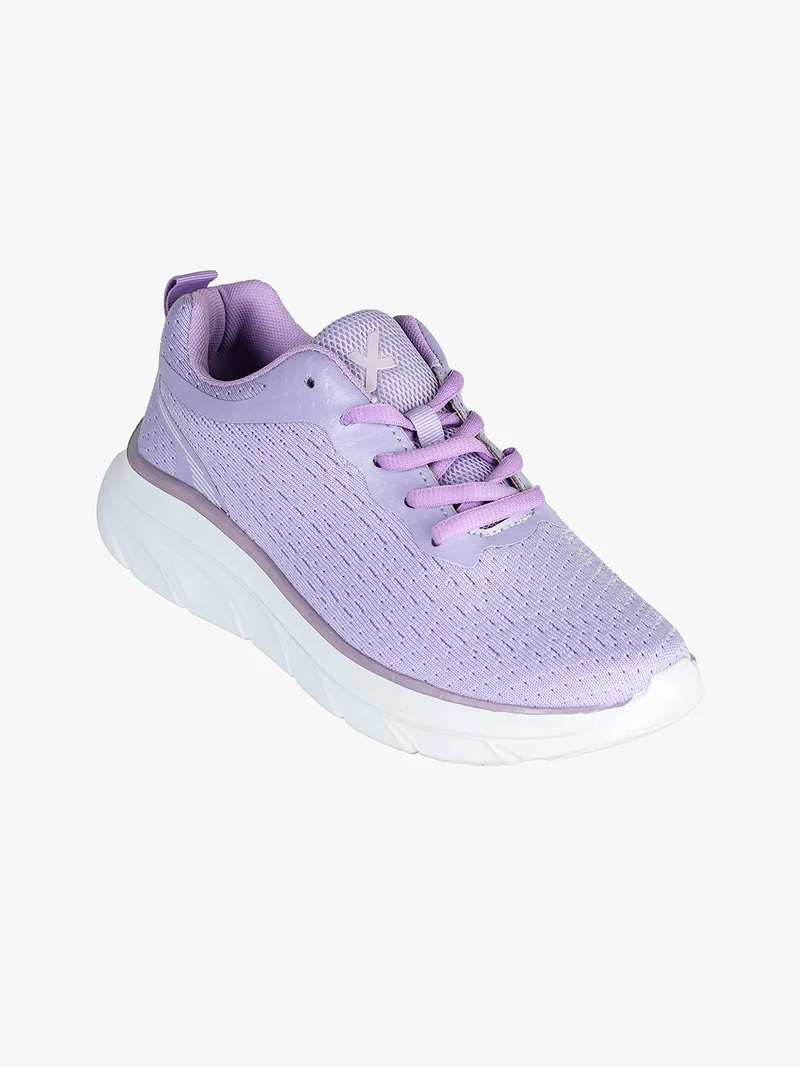 Sneakers sportive da donna in tessuto - lilla
