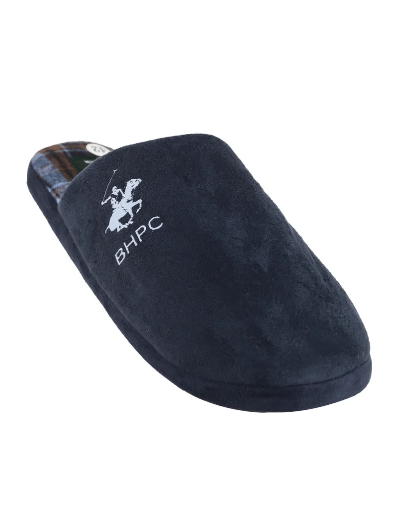 Pantofole uomo in tessuto scamosciato - blu scuro