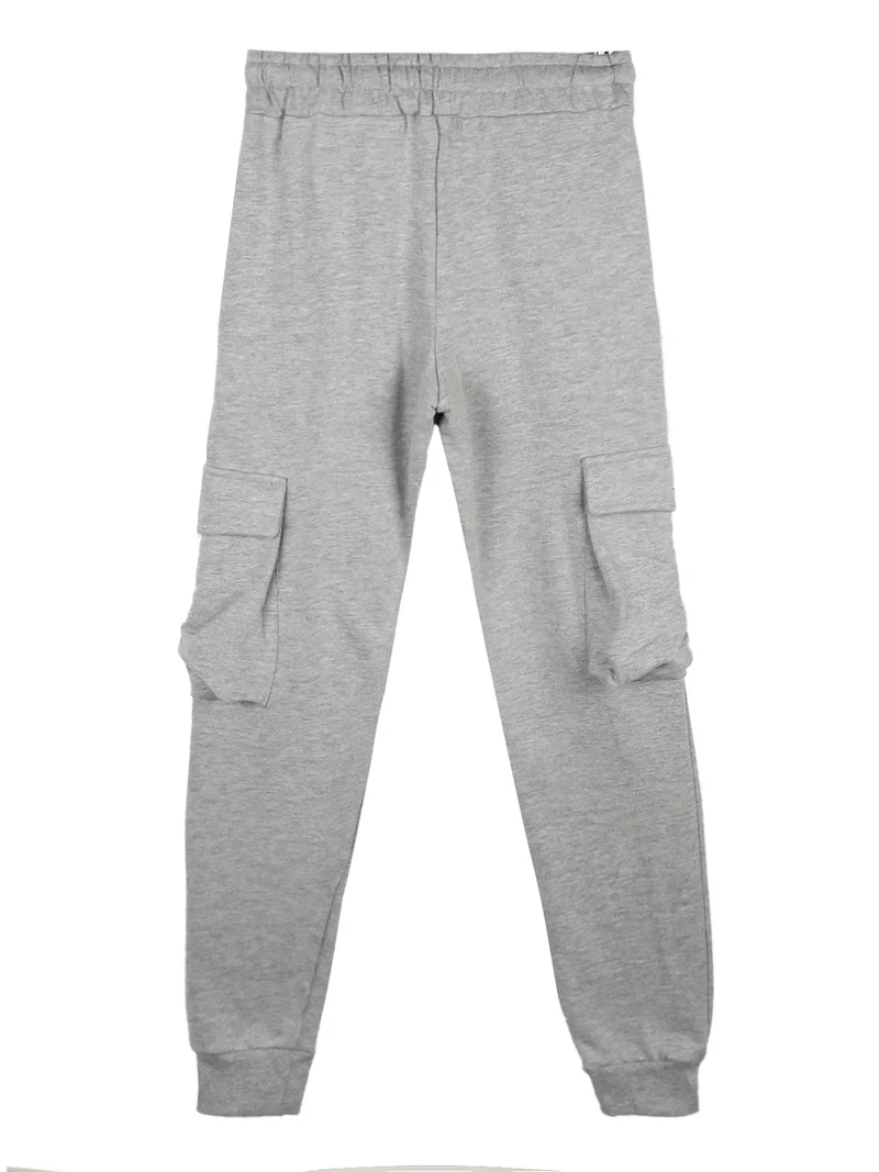 Pantaloni tuta da bambino con tasconi laterali - grigio