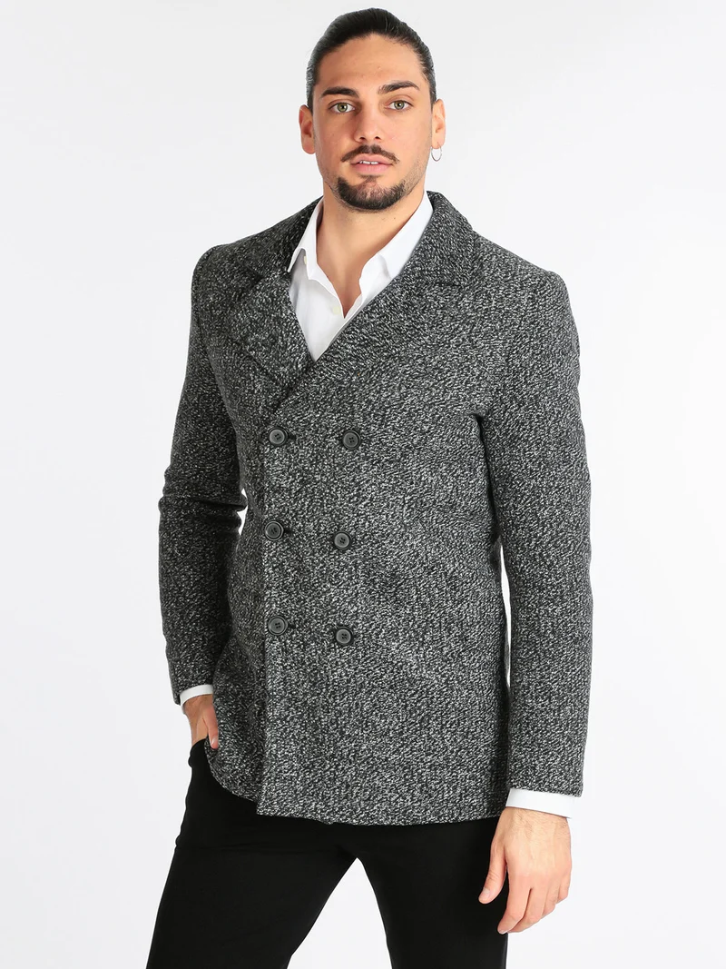 Cappotto classico da uomo - nero