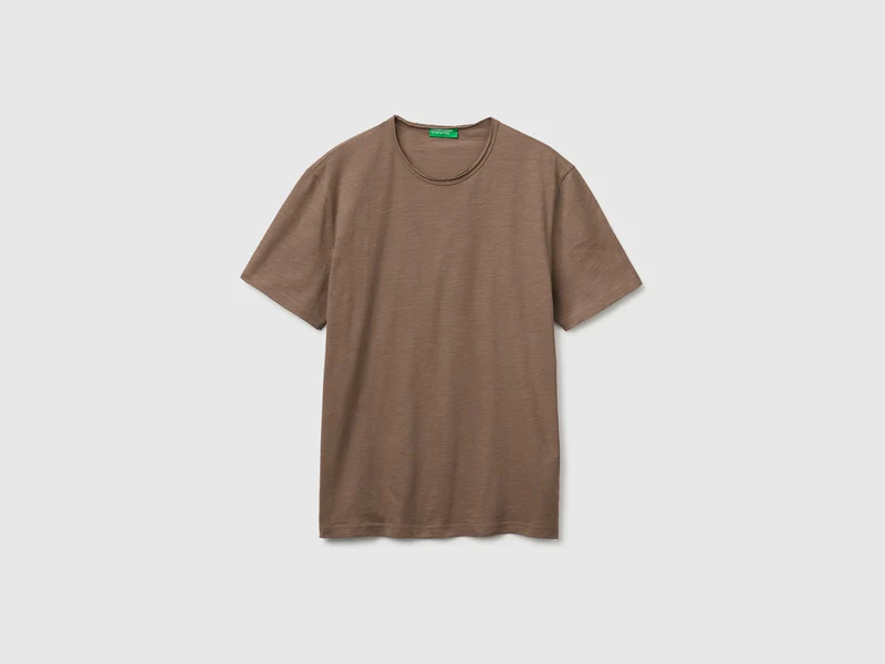 T-Shirt aus geflammter Baumwolle
