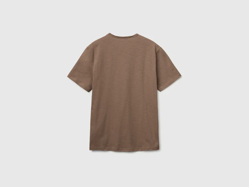 T-Shirt aus geflammter Baumwolle