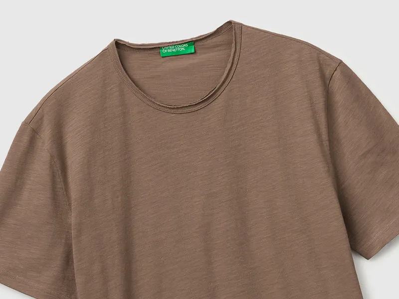 T-Shirt aus geflammter Baumwolle