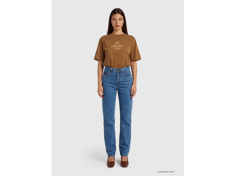 Bootcut-Jeans in heller Waschung