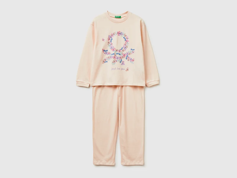 Weicher Pyjama mit Logodruck