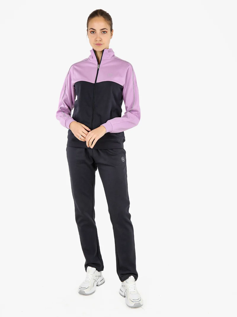 Completo tuta donna con felpa e pantaloni - lilla