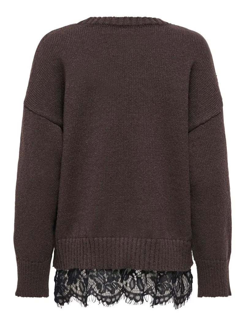 ONLEVIE LS LACE MIX O-NECK CS KNT