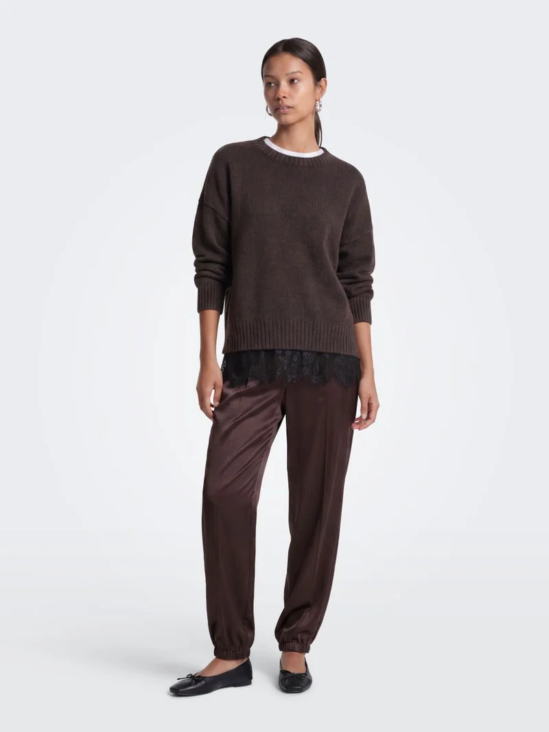 ONLEVIE LS LACE MIX O-NECK CS KNT